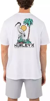 Мужская повседневная футболка с короткими рукавами Hurley Stork Palms, белый