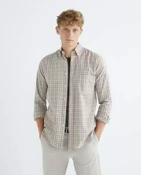 Мужская повседневная клетчатая рубашка с длинными рукавами Mirto, желтый
