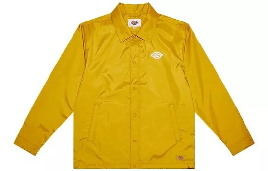 Мужская повседневная куртка с длинным рукавом и принтом логотипа, желтая Dickies, желтый