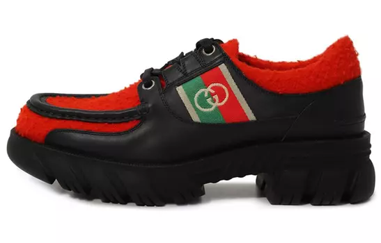 Туфли мужские Gucci Interlocking G, черный / красный