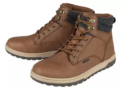 Мужская повседневная обувь Livergy с набивкой по краям голенища, коньяк