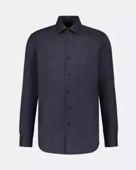 Мужская повседневная однотонная рубашка с длинными рукавами Mirto, черный