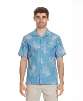 Мужская повседневная рубашка Island Palms из ткани полотняного переплетения Quiksilver, синий