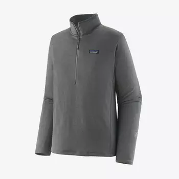 Мужская повседневная рубашка на молнии R1 Patagonia, цвет Noble Grey - Salt Grey X-Dye
