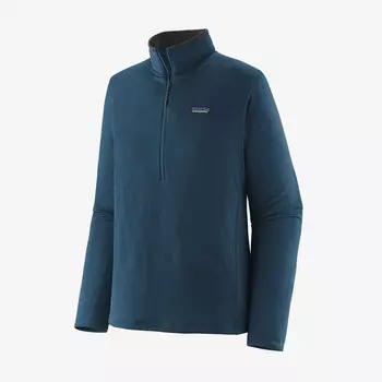 Мужская повседневная рубашка на молнии R1 Patagonia, цвет Lagom Blue - Tidepool Blue X-Dye
