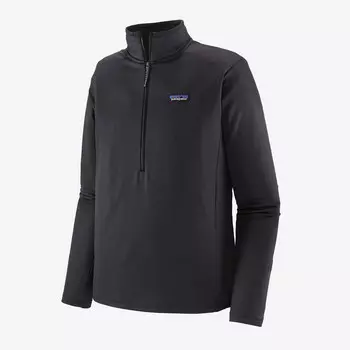 Мужская повседневная рубашка на молнии R1 Patagonia, цвет Ink Black - Black X-Dye