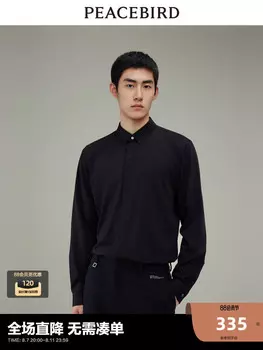 Мужская повседневная рубашка Peacebird, черный