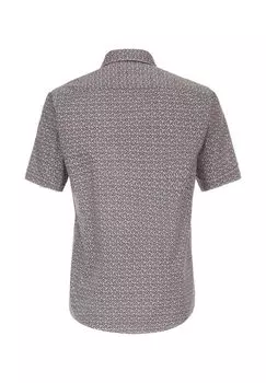 Мужская повседневная рубашка, принт с короткими рукавами, повседневный крой CASAMODA, оранжевый