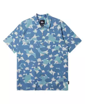 Мужская повседневная рубашка с коротким рукавом Beach Club Quiksilver, синий