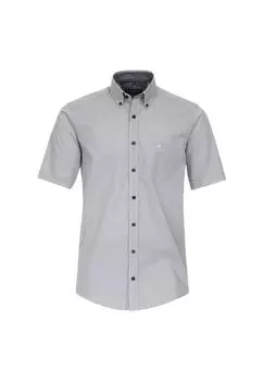 Мужская повседневная рубашка с коротким рукавом и принтом, повседневный крой CASAMODA, желтый