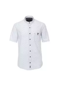 Мужская повседневная рубашка с коротким рукавом, простой повседневный крой CASAMODA, светло-синий