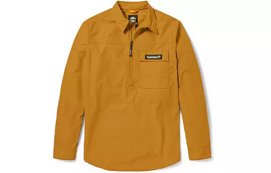 Мужская повседневная рубашка с полумолнией цвета пшеницы Timberland, цвет Wheat