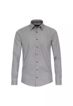 Мужская повседневная рубашка с принтом повседневного кроя CASAMODA, темно-синий