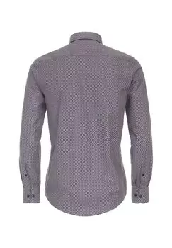 Мужская повседневная рубашка с принтом повседневного кроя CASAMODA, цвет Dunkelrot