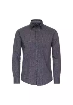 Мужская повседневная рубашка с принтом повседневного кроя CASAMODA, темно-синий