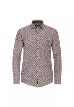 Мужская повседневная рубашка с принтом повседневного кроя CASAMODA, цвет Mittelrot