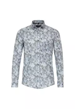 Мужская повседневная рубашка с принтом повседневного кроя CASAMODA, светло-синий
