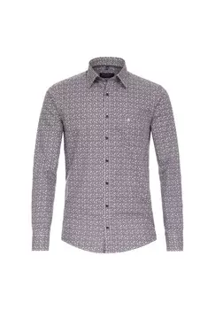 Мужская повседневная рубашка с принтом повседневного кроя CASAMODA, цвет Dunkelrot