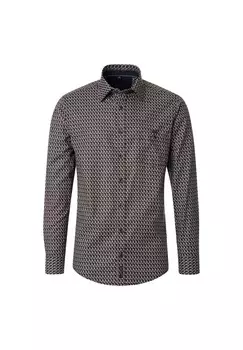 Мужская повседневная рубашка с принтом повседневного кроя CASAMODA, желтый