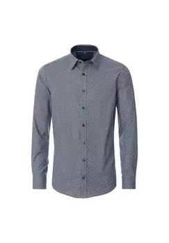 Мужская повседневная рубашка с принтом повседневного кроя CASAMODA, синий