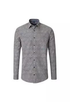 Мужская повседневная рубашка с принтом повседневного кроя CASAMODA, синий