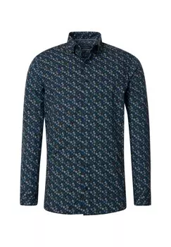 Мужская повседневная рубашка с принтом, удобная посадка CASAMODA, цвет Blau(100)