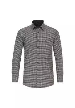 Мужская повседневная рубашка в клетку, комфортная посадка CASAMODA, цвет Dunkelgrn