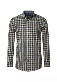 Мужская повседневная рубашка в клетку, комфортная посадка CASAMODA, цвет Blau(100)