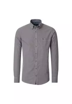 Мужская повседневная рубашка в клетку, комфортная посадка CASAMODA, оранжевый