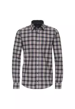 Мужская повседневная рубашка в клетку повседневного кроя CASAMODA, темно-синий
