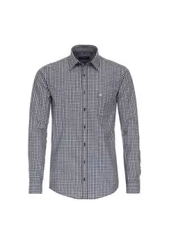 Мужская повседневная рубашка в клетку повседневного кроя CASAMODA, темно-синий