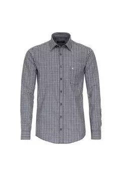 Мужская повседневная рубашка в клетку повседневного кроя CASAMODA, темно-синий