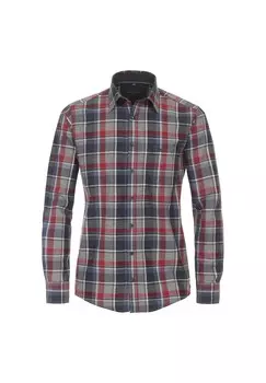 Мужская повседневная рубашка в клетку повседневного кроя CASAMODA, цвет Mittelrot