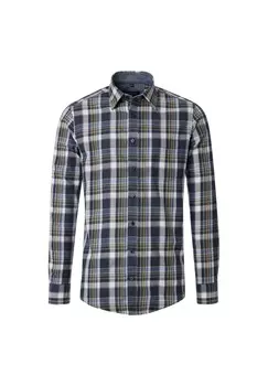 Мужская повседневная рубашка в клетку повседневного кроя CASAMODA, синий