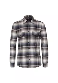 Мужская повседневная рубашка в клетку повседневного кроя CASAMODA, коричневый