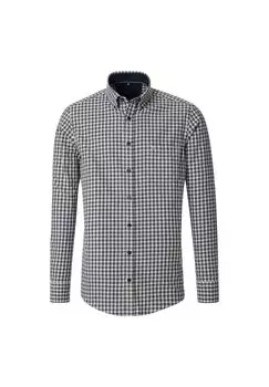 Мужская повседневная рубашка в клетку повседневного кроя CASAMODA, зелено-синий