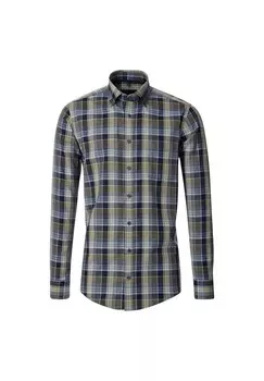 Мужская повседневная рубашка в клетку повседневного кроя CASAMODA, цвет Olive(300)
