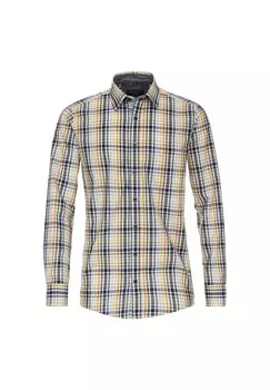 Мужская повседневная рубашка в клетку повседневного кроя CASAMODA, желтый