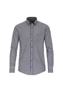 Мужская повседневная рубашка в клетку повседневного кроя CASAMODA, цвет Graues Dunkelblau