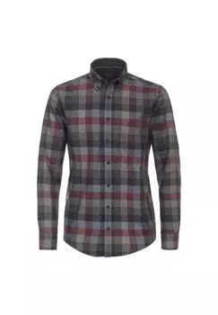 Мужская повседневная рубашка в клетку повседневного кроя CASAMODA, цвет Dunkelrot