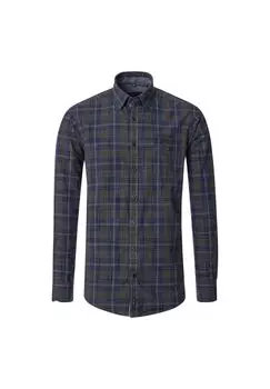 Мужская повседневная рубашка в клетку повседневного кроя CASAMODA, цвет Blau(300)