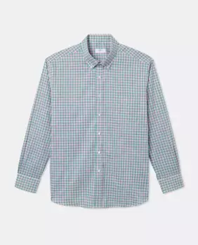 Мужская повседневная рубашка в клетку с длинными рукавами больших размеров Mirto, фуксия