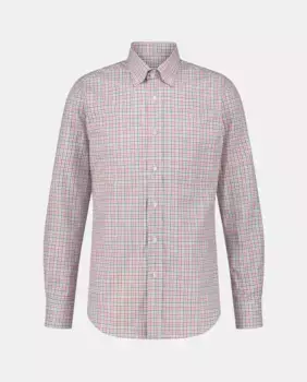 Мужская повседневная рубашка в клетку с длинными рукавами Mirto, фуксия