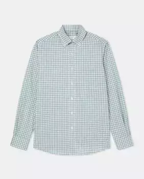 Мужская повседневная рубашка в клетку с длинными рукавами Mirto, зеленый