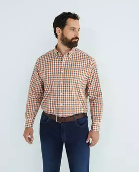 Мужская повседневная рубашка в клетку с длинными рукавами больших размеров Mirto, мультиколор