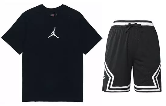 Мужская повседневная спортивная одежда Jordan, цвет Black + Black (Set of 2)