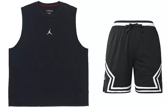Мужская повседневная спортивная одежда Jordan, цвет Black + Black (Set of 2)