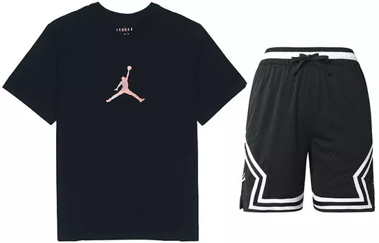 Мужская повседневная спортивная одежда Jordan, цвет Black + Black (Set of 2)