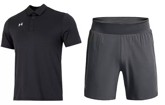 Мужская повседневная спортивная одежда Under Armour, цвет Black+Gray