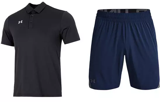 Мужская повседневная спортивная одежда Under Armour, цвет Black and Dark Blue